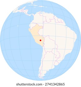Location Map of Alejandro Velasco Astete Int. Airport (Cuzco, Cusco, Peru). IATA-code: CUZ. No labels at all.