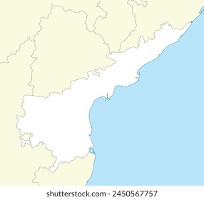Location map of Andhra Pradesh is a state of India with neighbour state and country