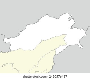Mapa de la Locación de Arunachal Pradesh es un estado de la India con el estado y el país vecinos