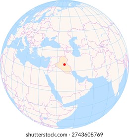 Location Map of Baghdad Int. Airport (Baghdad, Baghdad, Iraq). IATA-code: BGW. No labels at all.