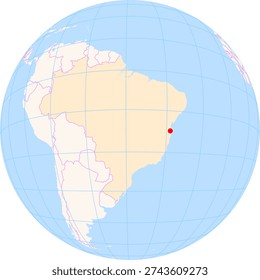 Location Map of Bahia - Jorge Amado Airport (Ilheus, Bahia, Brazil). IATA-code: IOS. No labels at all.
