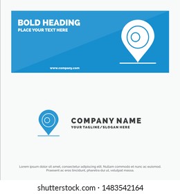 Location, Map, Bangladesh SOlid Icon Website Banner and Business Logo Template