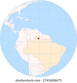 Location Map of Boa Vista Int. Airport (Boa Vista, Roraima, Brazil). IATA-code: BVB. No labels at all.