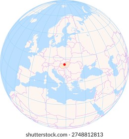 Location Map of Budapest Ferenc Liszt Int. Airport (Budapest, Budapest, Hungary). IATA-code: BUD. No labels at all.