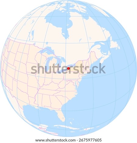 Location Map of Buffalo (New York) in the United States