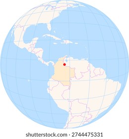 Location Map of Camilo Daza Int. Airport (Cucuta, Norte De Santander, Colombia). IATA-code: CUC. No labels at all.