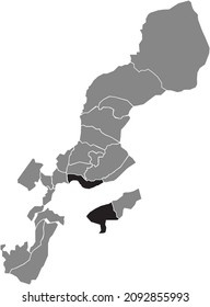 Location map of the Castagnola-Cassarate-Ruvigliana Quarter of Lugano, Switzerland