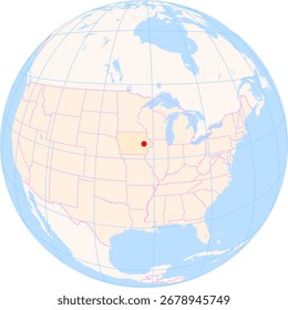 Mapa de Locación de Cedar Rapids (Iowa) en los Estados Unidos