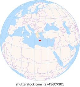 Location Map of Chania Int. Airport (Chania, Kriti, Greece). IATA-code: CHQ. No labels at all.