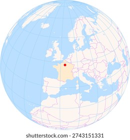Location Map of Charles De Gaulle Airport (Paris, Val-D'oise, France). IATA-code: CDG. No labels at all.