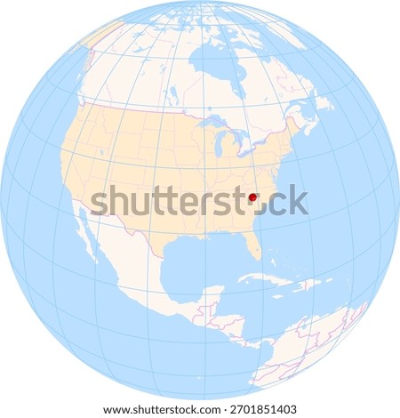 Location Map of Charlotte Douglas Int. Airport (Charlotte, United States). IATA-code: CLT. No labels at all.