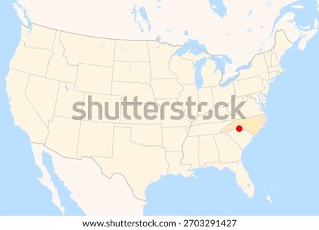 Location Map of Charlotte Douglas Int. Airport (Charlotte, North Carolina, USA). IATA-code: CLT. No labels at all.