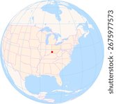 Location Map of Cincinnati (Ohio) in the United States