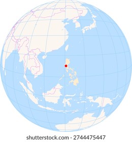 Location Map of Clark Int. Airport (Angeles City, Pampanga, Philippines). IATA-code: CRK. No labels at all.