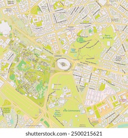 Location map for the Colosseum, Rome, Italy