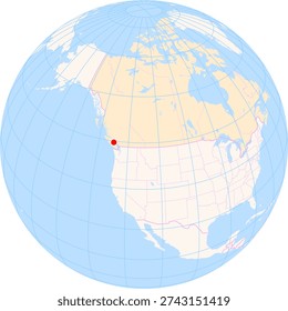 Location Map of Comox Airport (Comox, British Columbia, Canada). IATA-code: YQQ. No labels at all.
