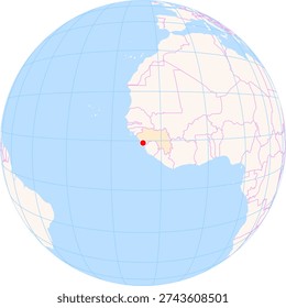 Location Map of Conakry Int. Airport (Conakry, Dubreka, Guinea). IATA-code: CKY. No labels at all.