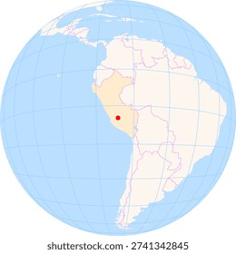 Location Map of Coronel Fap Alfredo Mendivil Duarte Airport (Ayacucho, Ayacucho, Peru). IATA-code: AYP. No labels at all.