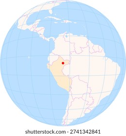 Location Map of Coronel Fap Francisco Secada Vignetta Int. Airport (Iquitos, Loreto, Peru). IATA-code: IQT. No labels at all.