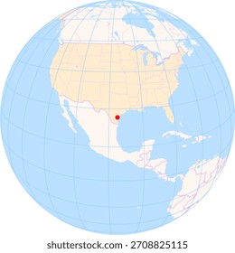 Location Map of Corpus Christi Int. Airport (Corpus Christi, Texas, United States). IATA-code: CRP. No labels at all.
