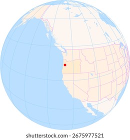 Mapa de Locación de Corvallis (Oregón) en los Estados Unidos
