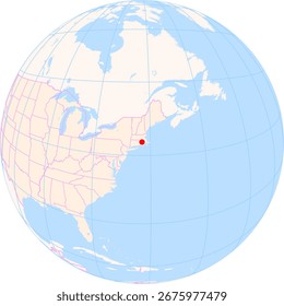 Location Map of Cranston (Rhode Island) in the United States