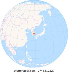 Location Map of Daegu Int. Airport (Taegu, Daegu, South Korea). IATA-code: TAE. No labels at all.
