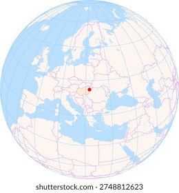 Location Map of Debrecen Int. Airport (Debrecen, Debrecen, Hungary). IATA-code: DEB. No labels at all.