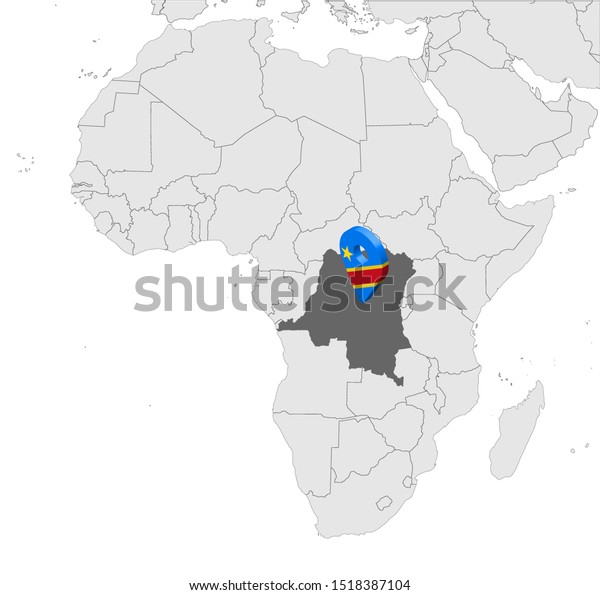 Location Map Democratic Republic Congo On Stock Vector Royalty Free 1518387104