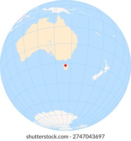 Location Map of Devonport Airport (Devonport, Tasmania, Australia). IATA-code: DPO. No labels at all.
