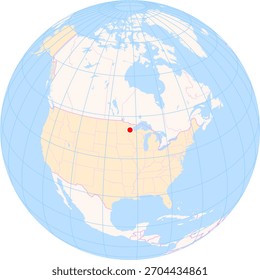 Location Map of Duluth Int. Airport (Duluth, Minnesota, United States). IATA-code: DLH. No labels at all.