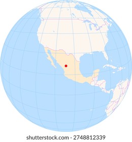 Location Map of Durango Int. Airport (Durango, Durango, Mexico). IATA-code: DGO. No labels at all.