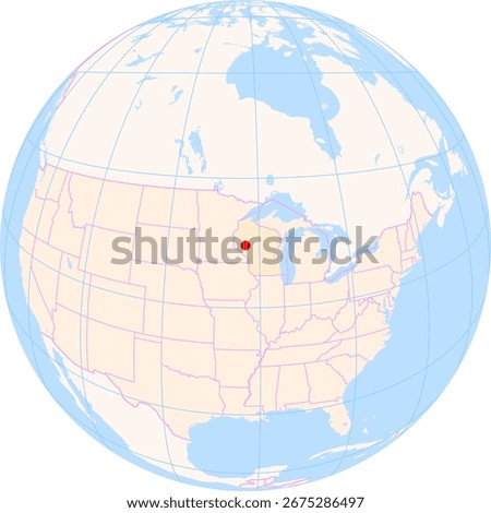Location Map of Eau Claire (Wisconsin) in the United States