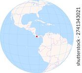Location Map of Enrique Malek Int. Airport (David, Chiriqui, Panama). IATA-code: DAV. No labels at all.