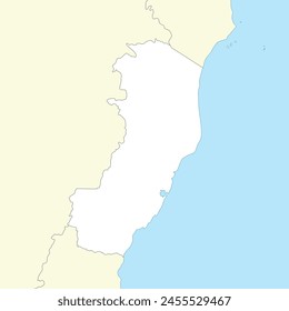 Mapa de Locación de Espirito Santo es un estado de Brasil con el país y estado vecino