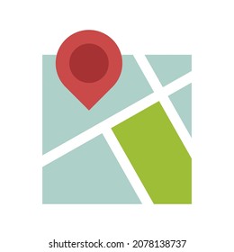 location map flat clipart vector illustration