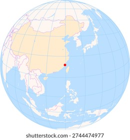 Location Map of Fuzhou Changle Int. Airport (Fuzhou, Fujian, China). IATA-code: FOC. No labels at all.