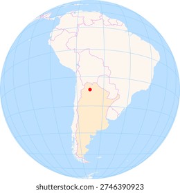 Location Map of Gobernador Horacio Guzman Int. Airport (Jujuy, Jujuy, Argentina). IATA-code: JUJ. No labels at all.