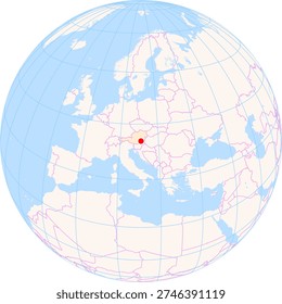 Location Map of Graz Airport (Graz, Steiermark, Austria). IATA-code: GRZ. No labels at all.
