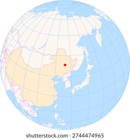 Location Map of Harbin Taiping Int. Airport (Harbin, Heilongjiang, China). IATA-code: HRB. No labels at all.