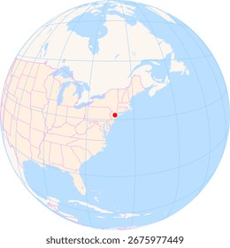 Location Map of Hoboken (New Jersey) in the United States