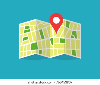 Location map icon. Location map abstract. Location map flat. Vector illustration