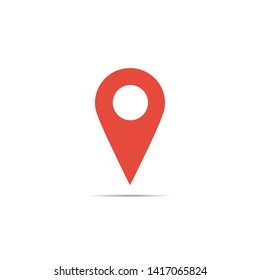 Location map icon design template, gps pointer mark, pinned location