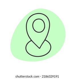 Location Map Icon in Doodle Style