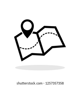 Location / Map icon in flat style. Location / Map symbol for your web site design, logo, app, UI Vector EPS 10.