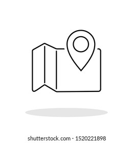 Location / Map icon in flat style. Location / Map symbol for your web site design, logo, app, UI Vector EPS 10.