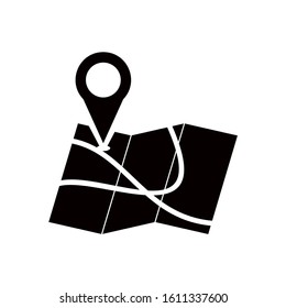 Location / Map icon in flat style. Location / Map symbol for your web site design, logo, app, Vector illustration eps 10