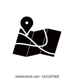 Location / Map icon in flat style. Location / Map symbol for your web site design, logo, app, Vector illustration eps 10