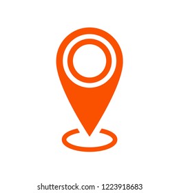 Location map icon, gps pointer mark