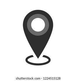 Location map icon, gps pointer mark